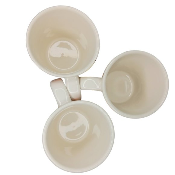 Gates Ware Laurie Gates Floral Mugs Yellow Blue Orange Hippie Boho Set of Three - Picture 3 of 9